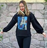 Cosmic Girl Siyah Sweatshirt