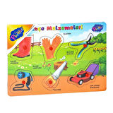 Çocuk Ahşap Tutmalı Bahçe Malzemeleri Puzzle