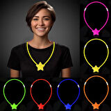 Çocuk   Glow Stick Yıldız Kolye - Glow Kolye - Glow Stick Partisi Yıldız Kolye 6 Adet