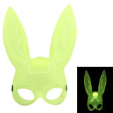 Çocuk Karanlıkta Yanan Glow Floresan Tavşan Maskesi 32x22 cm