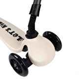 Çocuk Let's Ride Two Işıklı Katlanabilir 3 Tekerlekli Scooter Bej