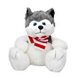 TWOX Nessiworld Sunman Oturan Husky Atkılı Peluş Köpek 30 cm