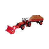 Eğitici Oyuncak Dozer Römorklu Traktör TOY-80 Çocuklar için Eğlenceli Araç Seti