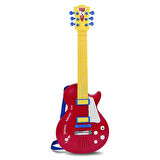 Elektronik Tuşlu ve Telli Askılı Kırmızı Gitar, Çocuklar İçin Eğitici Müzik Aleti