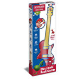 Elektronik Tuşlu ve Telli Askılı Kırmızı Gitar, Çocuklar İçin Eğitici Müzik Aleti