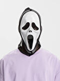Kapşonlu Çığlık Maskesi Scream Hayalet Maskesi 33x21 cm Korku Temalı Kostüm