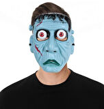 Frankenstein Temalı Sallanan Oynar Gözlü Maske Eğlenceli Korku Maskesi