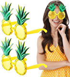 Tropikal Hawaii Ananas Şekilli Parti Gözlüğü Canlı ve Eğlenceli Tasarım