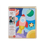 Fisher-Price Ahşap Uzay Yapboz, Çocuklar İçin Uzay Temalı Eğitici Yapboz