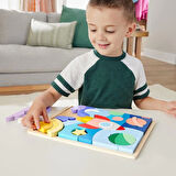 Fisher-Price Ahşap Uzay Yapboz, Çocuklar İçin Uzay Temalı Eğitici Yapboz