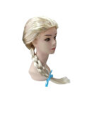 Karlar Ülkesi Elsa Frozen Peruğu Platin Altın Dore Renk Çocuk Kostüm