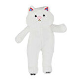 Uzun peluş kedi 55 cm beyaz ile eğitici oyunlara sevimli bir arkadaşlık kat