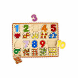 Çocuk Eğitici Oyuncak 1006609  Tahta   Bultak Rakamlar Hayvanlı