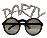 Eğitici Çocuk Gümüş Simli Party Yazılı Parti Gözlüğü Show 15x7 cm