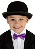 Eğitici Çocuk Charlie Chaplin Stil Çocuk Şapkası – Siyah Melon Parti Şapkası