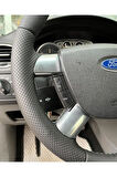 FORD FOCUS 2BUÇUK ARACA ÖZEL DİKMELİ DİREKSİYON KILIFI (NOKTALI-BENTLEY DERİ)