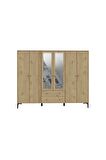 Focus 6 Kapılı Aynalı Dolap (%100MDF)