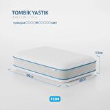 FOM Tombik Full Ortopedik Masaj Etkili Konforlu Visco Yastık, Ortopedik, 60 X 40 X 13, Beyaz