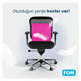 FOM Bels Visco Konforlu ve Rahatlatıcı Bel Destek Yastık, Ortopedik, 40 cm x 34 cm x 12 cm, Fuşya