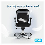 FOM Bels Visco Konforlu ve Rahatlatıcı Bel Destek Yastık, Ortopedik, 40 cm x 34 cm x 12 cm, Siyah