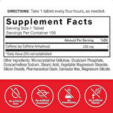 Force Factor Caffeine (Kafein) 200 mg 100 tablets