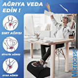 Microcase Çok Amaçlı Kaydırmaz Taban Ayak Koyma Pedi Ofis Ev Seyehat Ayak Bacak Koyma Dinlendirme Pedi SİYAH AL5374