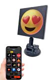 Oto Led Ekran Emoji Ekranı Bluetooth Telefon Kontrol Animasyonlu Arka Cam Led