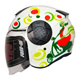 Motosiklet Yarım Kask Double Güneş Vizörlü Sertifikalı Abs Material Spring Women