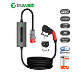 Truwatt 5 Metre 11kW Taşınabilir Elektrikli Araç Şarj Aleti