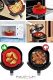 Silikon Pişirme Kalıbı - Hava Fritözü Kalıbı -airfryer Aksesuar - Tüm Airfryer'lara Uyumlu Airfryer