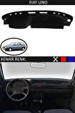 Ford Courier Ekransız 2013-2020 İçin Uygun Torpido Koruma Halısı Siyah Kenar Renk Siyah