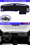 Ford Courier Ekranlı 2013-2020 İçin Uygun Torpido Koruma Halısı Siyah Kenar Renk Mavi