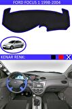 Ford Focus 2,5 Kapaklı 2005-2010 İçin Uygun Torpido Koruma Halısı Siyah Kenar Renk Mavi