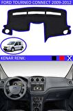 Ford Transit 2007-2012 İçin Uygun Torpido Koruma Halısı Siyah Kenar Renk Mavi