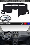 Ford Transit 2007-2012 İçin Uygun Torpido Koruma Halısı Siyah Kenar Renk Siyah