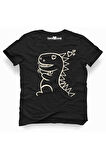 Dinosaur Dinozor Erkek Baskılı Siyah Tshirt
