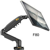 NB F80 Tek Kol Amortisörlü Monitör Tutucu | 17-30" Uyumluluğu ile Ergonomik Çalışma Konforu
