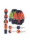 JUNIOR OLYMPUS MAX-BREATHANE HI-VIS TWO-TONE 5 IN 1 JACKET SARI LACİVERT