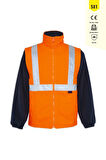 JUNIOR OLYMPUS MAX-BREATHANE HI-VIS TWO-TONE 5 IN 1 JACKET TURUNCU LACİVERT