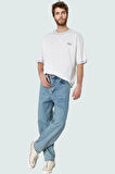 Erkek Denim Pantolon Yüksek Bel Geniş Paça Pamuk Günlük ve Rahat Yaz Aylarının Vazgeçilmezi
