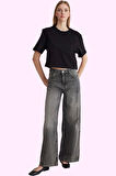 Kadın Denim Kot Pantolon Baggy Geniş Paça Pamuk Günlük Stil Hafta Sonu Yaz Aylarının Vazgeçilmezi