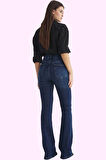 Kadın Denim Flare Pantolon Casual Yüksek Bel Yaz Aylarının Vazgeçilmezi Stilin Buluştuğu Yer