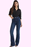 Kadın Denim Flare Pantolon Casual Yüksek Bel Yaz Aylarının Vazgeçilmezi Stilin Buluştuğu Yer