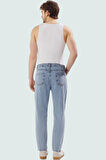 Erkek Relaxed Fit Denim Pantolon Pamuk Klasik Günlük Tarz Hafta Sonu Yaz Aylarının Vazgeçilmezi