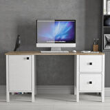 Hunerika Pareo 2 çekmece 1 kapak çalışma masası - wood beyaz/legnano