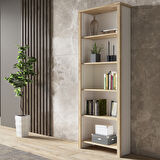 Sakura Lilium 5 raflı Kitaplık -Wood Beyaz-Minifiks Bağlantılı