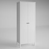 Sakura Dublin 2 kapaklı gardırop -Wood Beyaz-Minifiks Bağlantılı