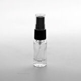 50 ADET BOŞ CAM PARFÜM NUMUNE ŞİŞE, 3 ML, VİDALI, ŞEFFAF, PLASTİK KAPAKLI