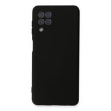 Samsung Galaxy A22 Kılıf Nano İçi Kadife Silikon - Siyah