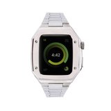 Apple Uyumlu Watch 44mm Metal Petek Kasalı Kordon (saat Değildir) - Gümüş